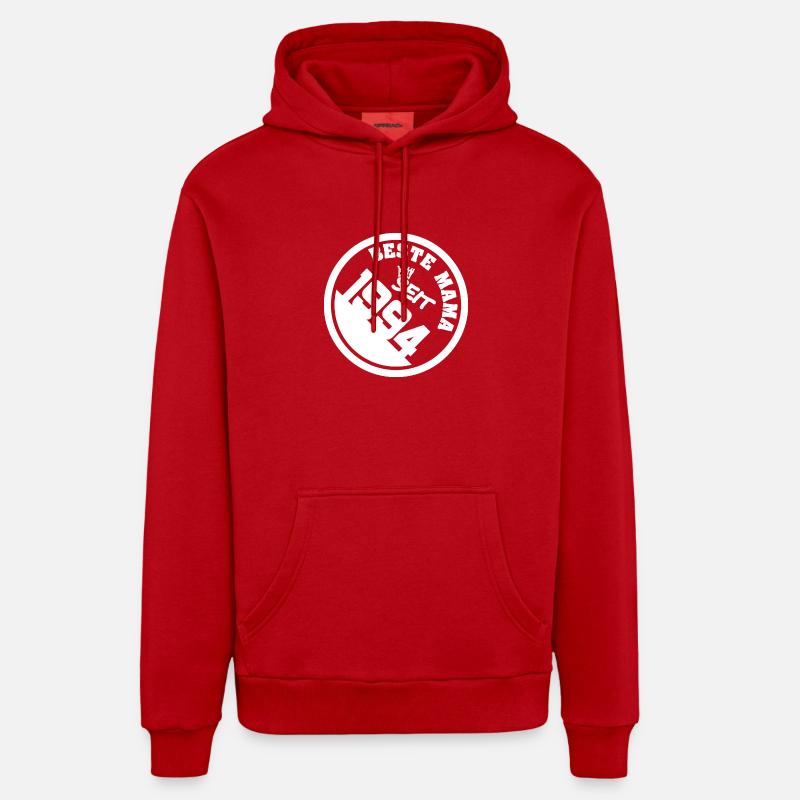 Maman 1994 - Sweat à capuche bio décontracté fabriqué en UE - rouge