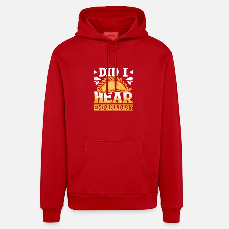 Ai-je entendu les empanadas ? - Sweat à capuche bio décontracté fabriqué en UE - rouge
