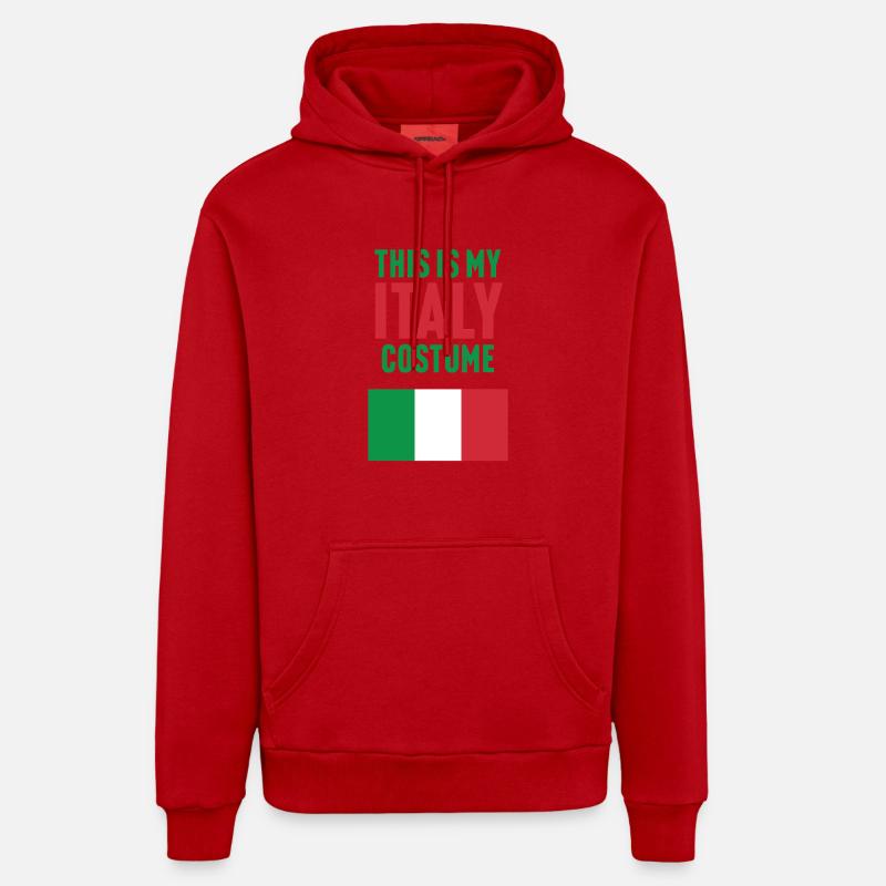 C’est mon costume d’Italie - Sweat à capuche bio décontracté fabriqué en UE - rouge