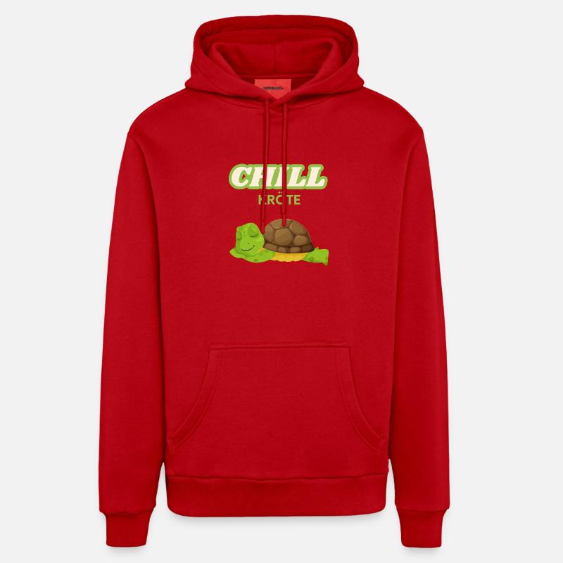 Chill crapaud pour refroidisseur - Sweat à capuche bio décontracté fabriqué en UE - rouge