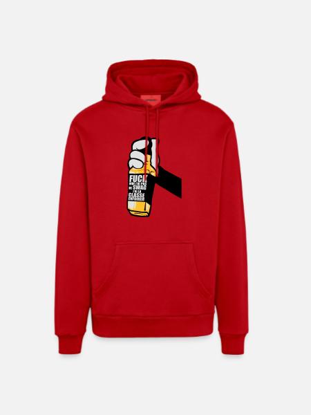 Hand Fuck Swag - Sweat à capuche bio décontracté fabriqué en UE - rouge