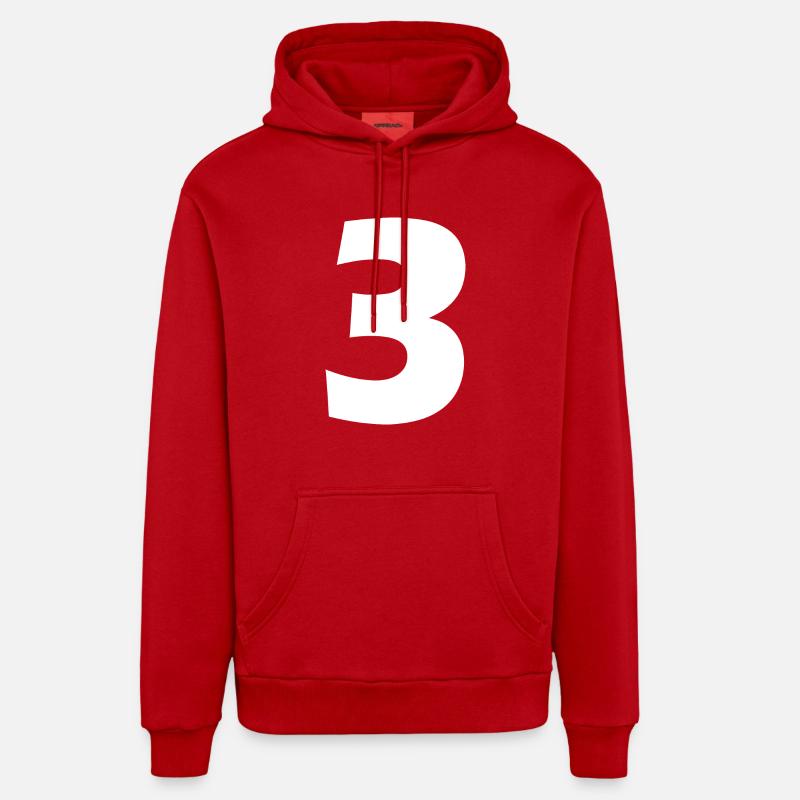 3 - Sweat à capuche bio décontracté fabriqué en UE - rouge