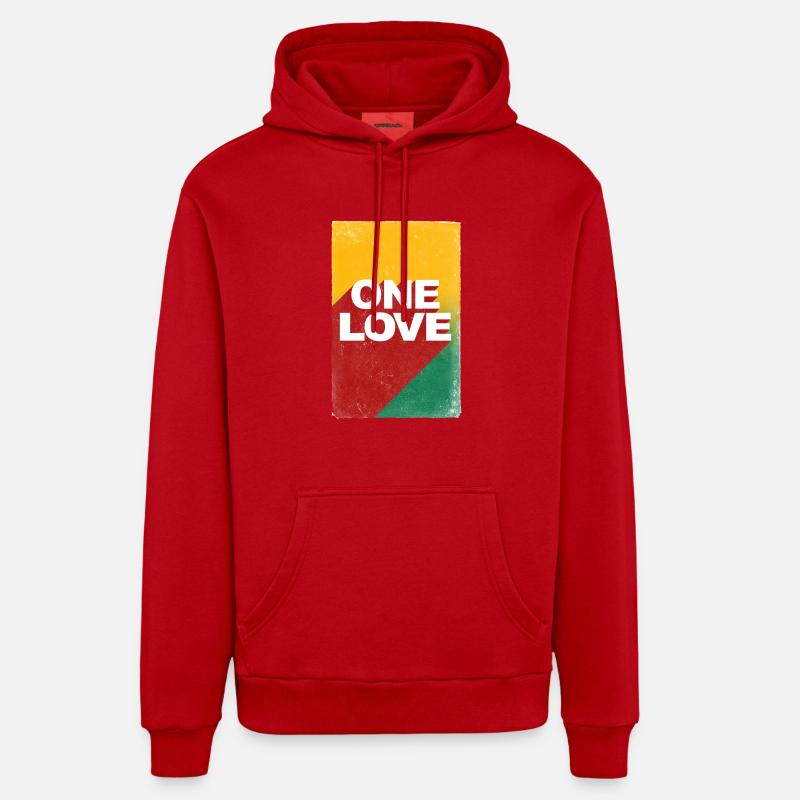 onelove - Sweat à capuche bio décontracté fabriqué en UE - rouge