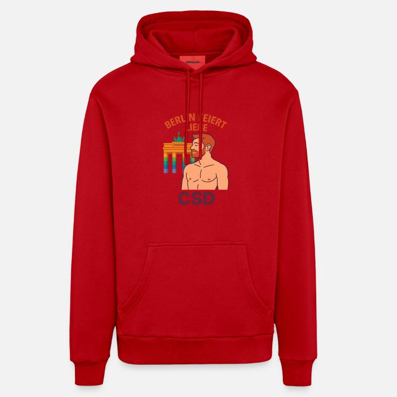 Berlin feiert Liebe CSD Mann - Organic Relaxed Hoodie Made in EU - undefined