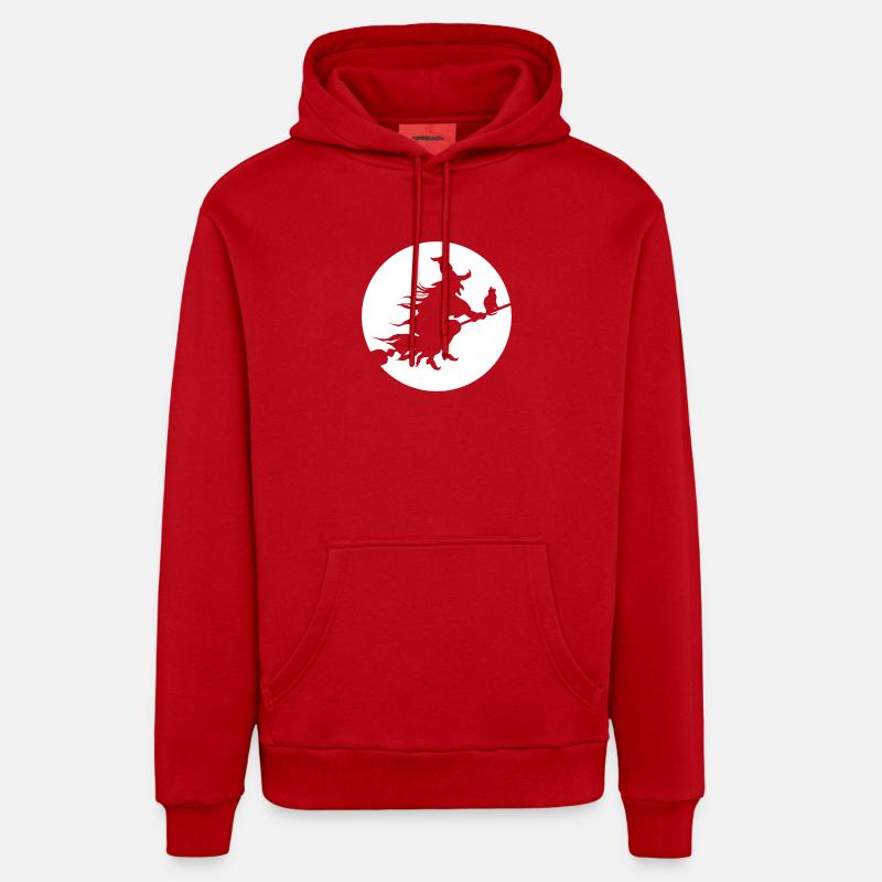 Sorcière Halloween - Sweat à capuche bio décontracté fabriqué en UE - rouge