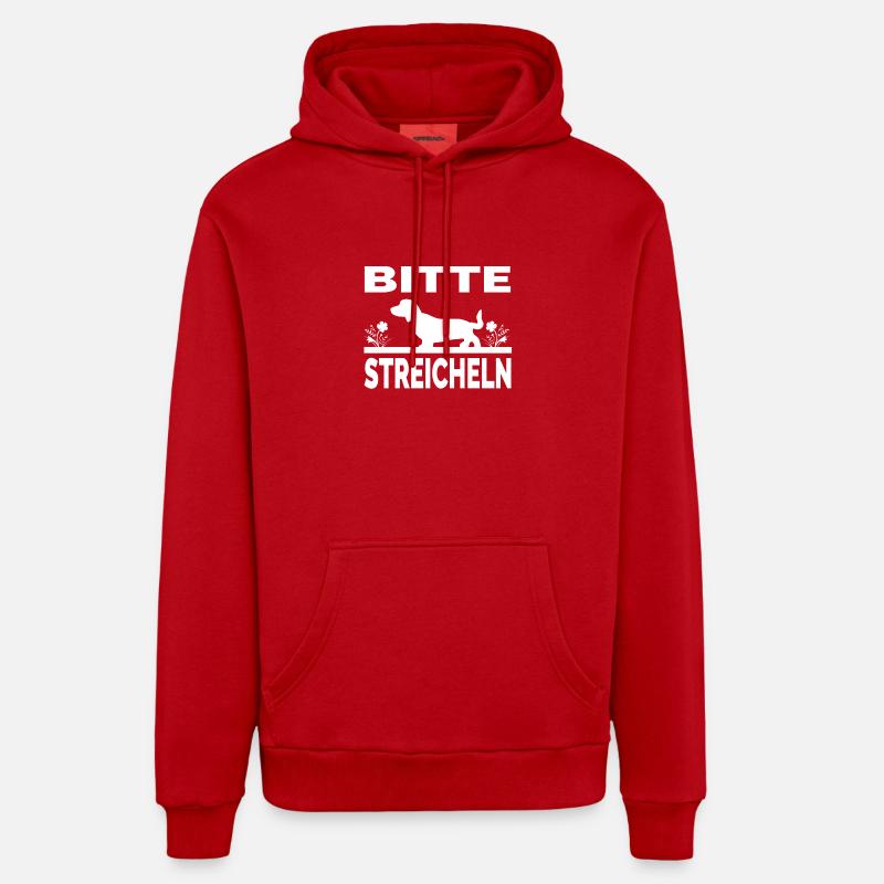 Teckel - Sweat à capuche bio décontracté fabriqué en UE - rouge