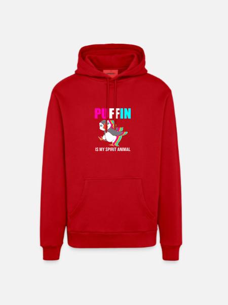 Papageientaucher Puffin - Organic Relaxed Hoodie Made in EU - red