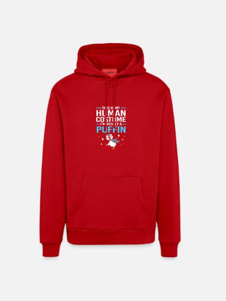 Papageientaucher Lunnefågel - Organic Relaxed Hoodie Made in EU - röd