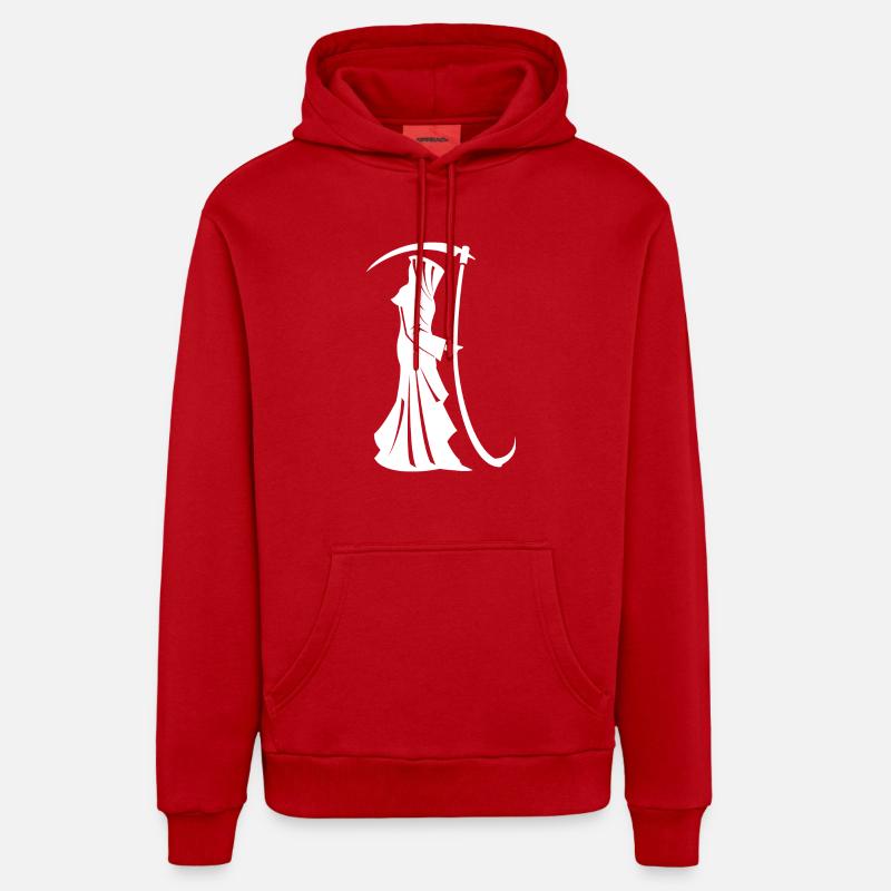 Grim Reaper, Reaper - Sweat à capuche bio décontracté fabriqué en UE - rouge