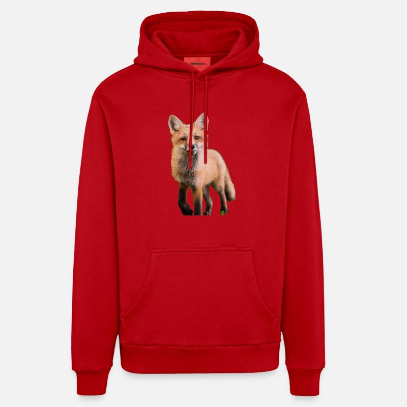 Fuchs - Organic Relaxed Hoodie Made in EU - Rot