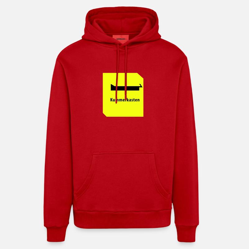 Boîte à idées - Sweat à capuche bio décontracté fabriqué en UE - rouge