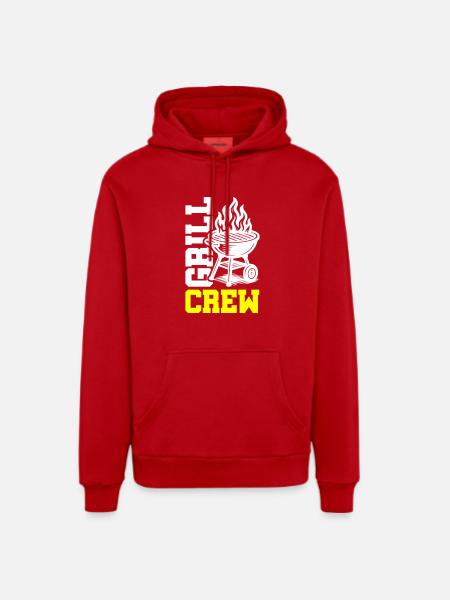 Grill Crew - Organic Relaxed Hoodie Made in EU - red