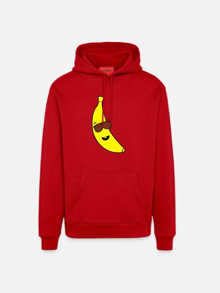 coole_banane_02 - Organic Relaxed Hoodie Made in EU - red