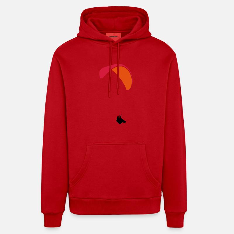 Paraglider - Sweat à capuche bio décontracté fabriqué en UE - rouge