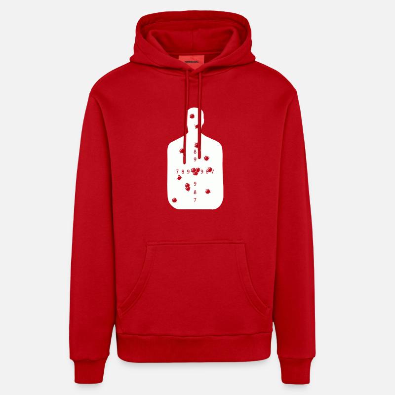 Cible - Sweat à capuche bio décontracté fabriqué en UE - rouge