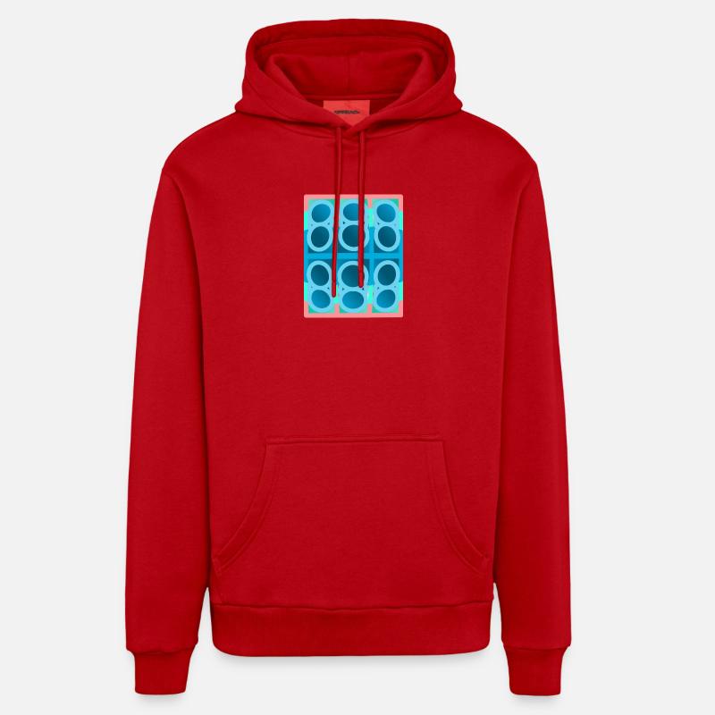 blue pattern, graphic art Organic Relaxed Hoodie Made in EU