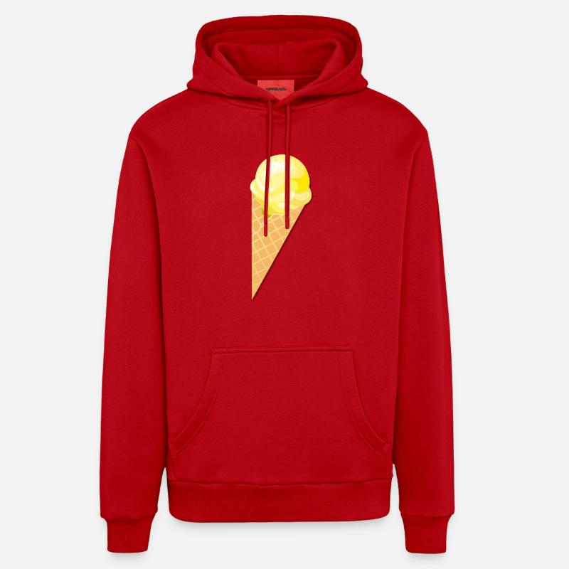 Kugel Vanille Eis Geschenk Idee Organic Relaxed Hoodie Made in EU