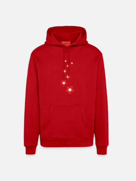 kirschblüten - Organic Relaxed Hoodie Made in EU - Rot