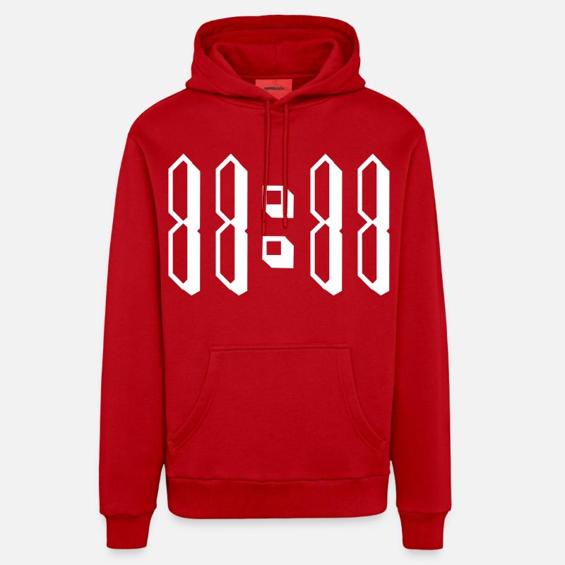 11:11 onze heures onze - Sweat à capuche bio décontracté fabriqué en UE - rouge