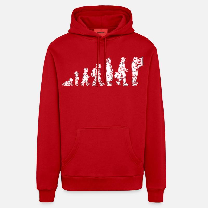De l’enfant à l’électricien - Sweat à capuche bio décontracté fabriqué en UE - rouge