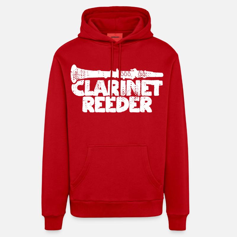 Clarinette à embouchure - Sweat à capuche bio décontracté fabriqué en UE - rouge