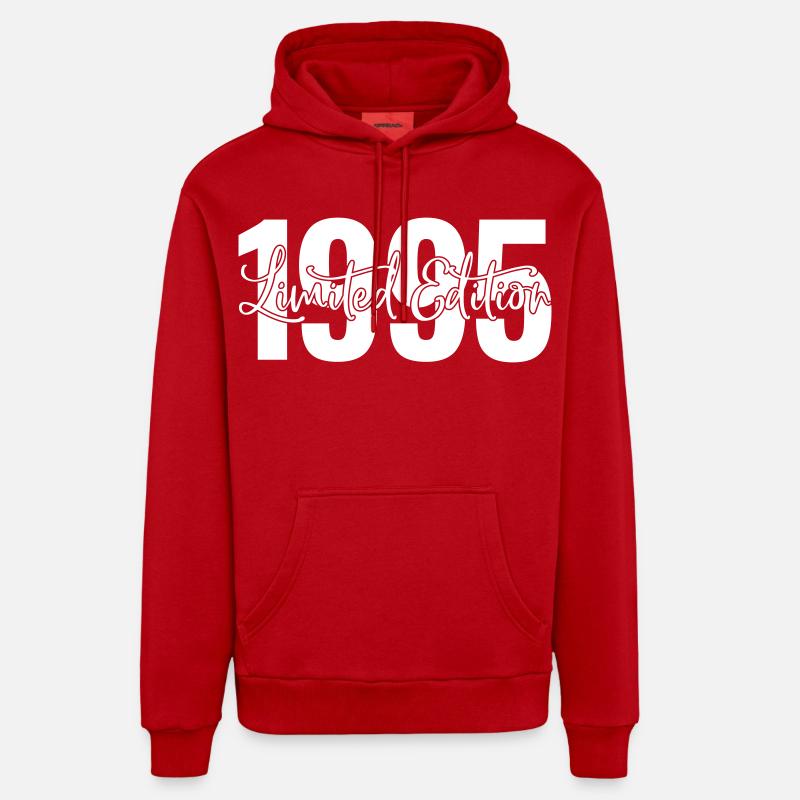 Edition limitée 1995 - Sweat à capuche bio décontracté fabriqué en UE - rouge