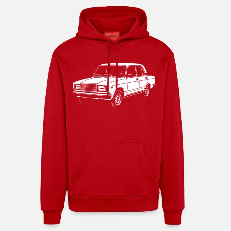 Breloque de boxe - Sweat à capuche bio décontracté fabriqué en UE - rouge