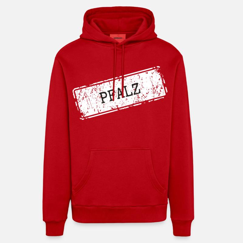 Fascination Palatinat Vin Pays Design - Sweat à capuche bio décontracté fabriqué en UE - rouge