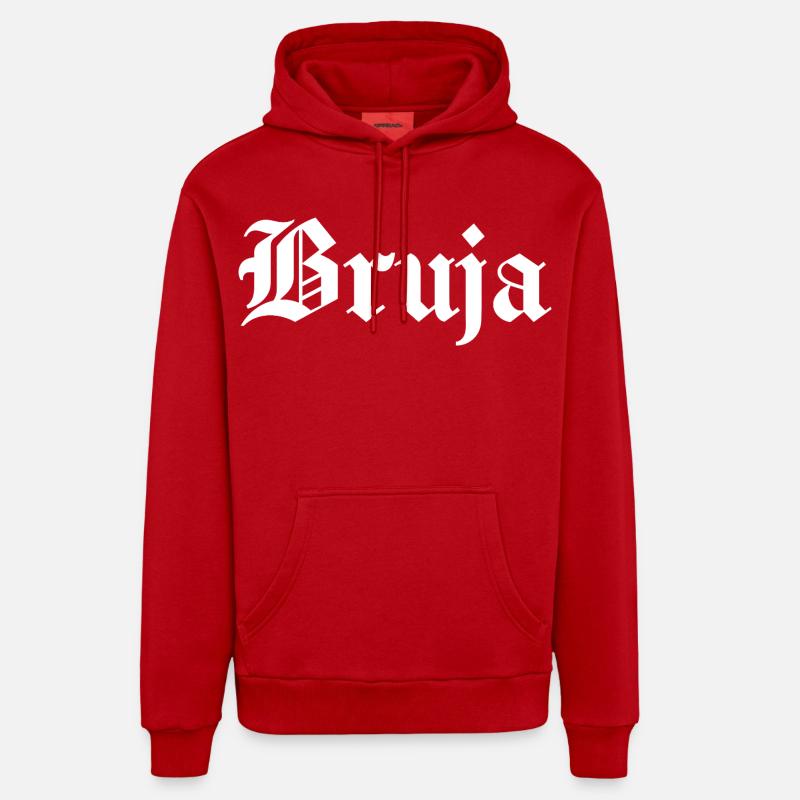 Bruja Sorcière Halloween - Sweat à capuche bio décontracté fabriqué en UE - rouge