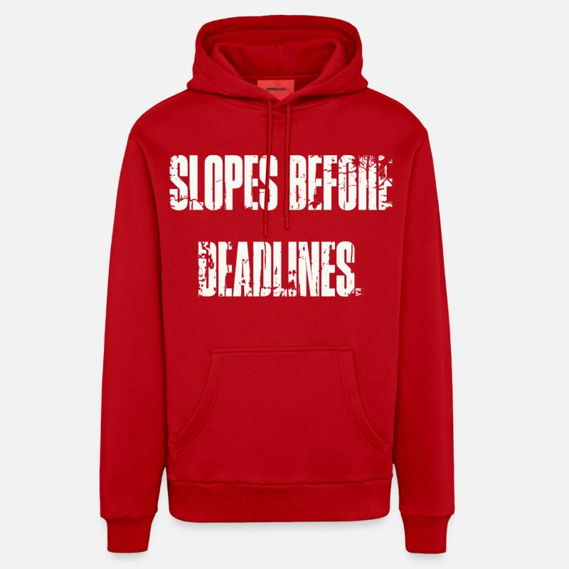 Pentes avant les dates limites - Sweat à capuche bio décontracté fabriqué en UE - rouge