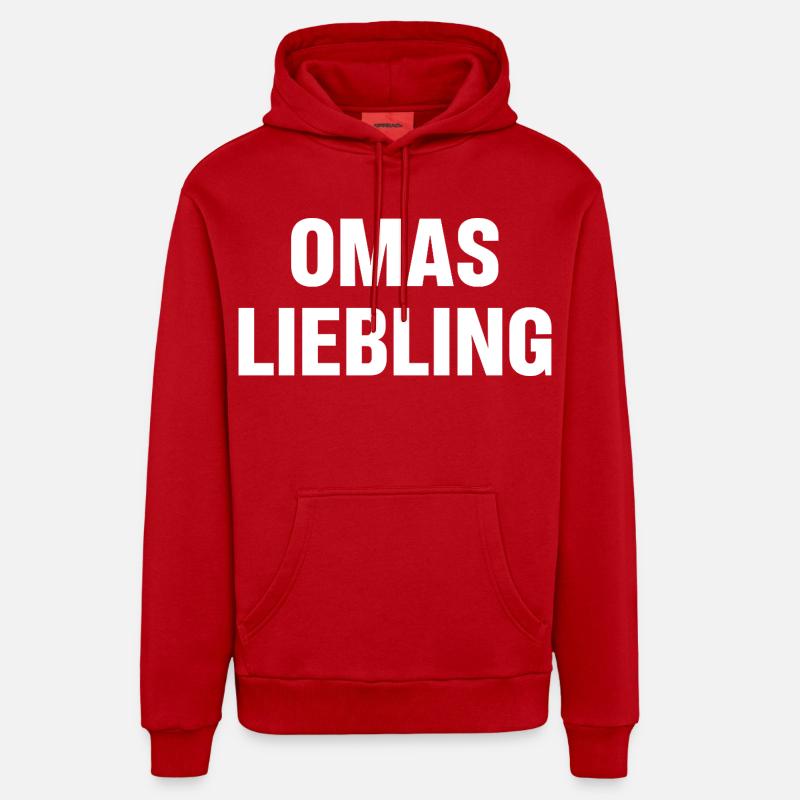 Le préféré de grand-mère - Sweat à capuche bio décontracté fabriqué en UE - rouge