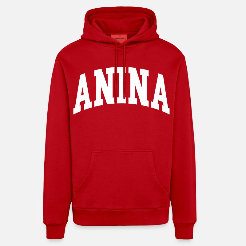 Anina - Sweat à capuche bio décontracté fabriqué en UE - rouge