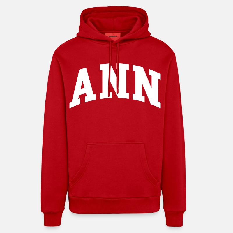 Ann - Sweat à capuche bio décontracté fabriqué en UE - rouge