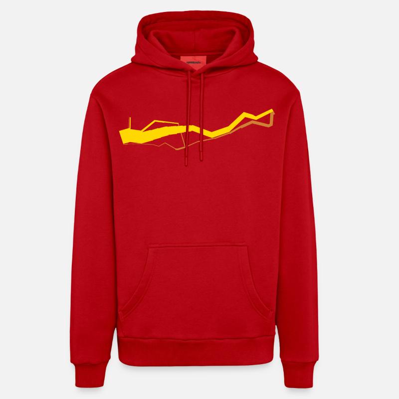 Iconic Data Viz: Minard 1812 - Gold / Bronze Organic Relaxed Hoodie Made in EU