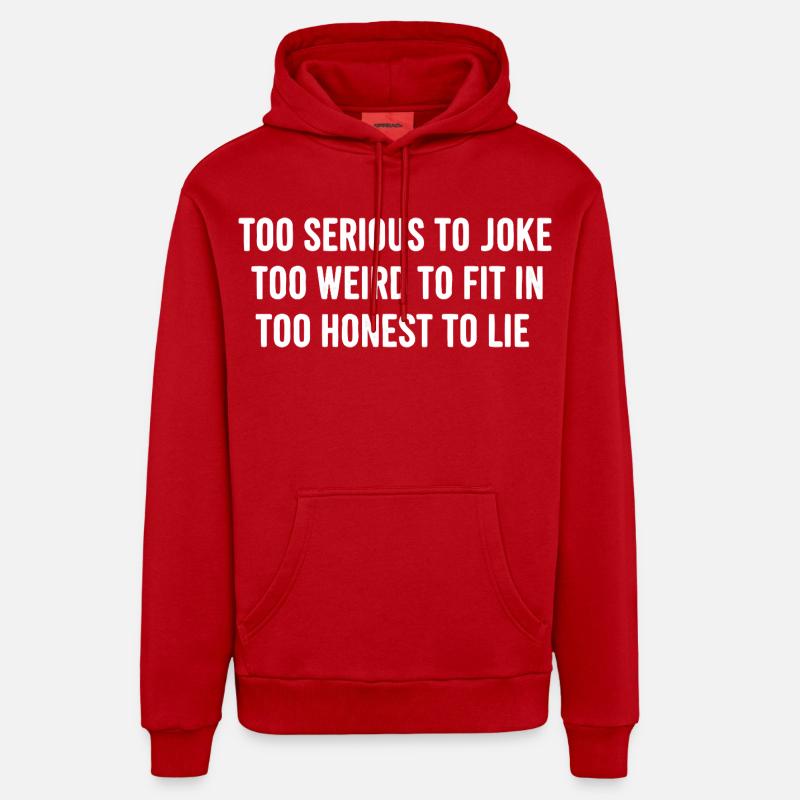 Déclaration : Humour introverti - Sweat à capuche bio décontracté fabriqué en UE - rouge