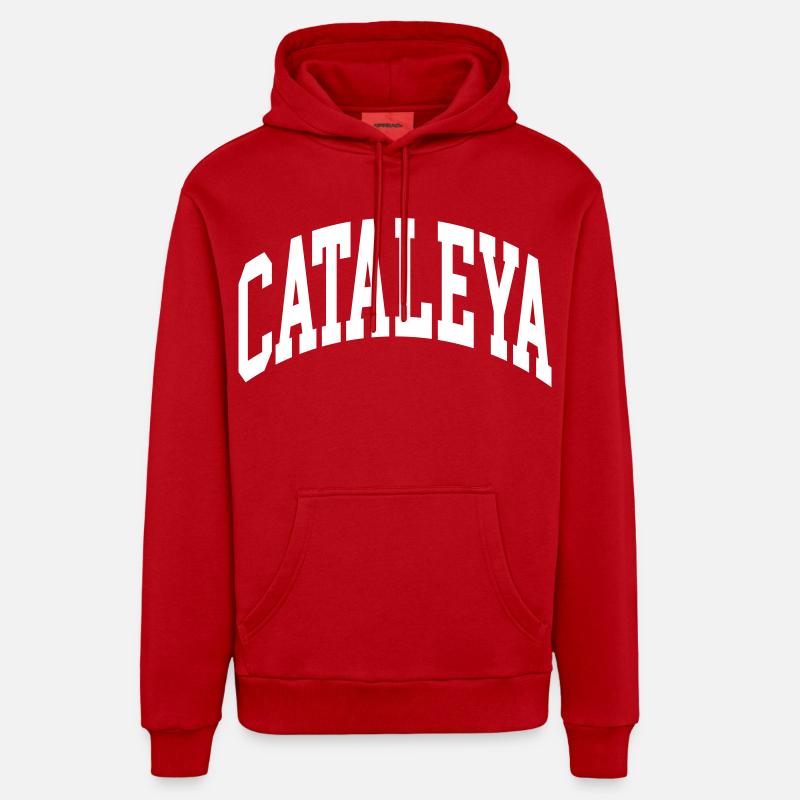 Cataleya - Sweat à capuche bio décontracté fabriqué en UE - rouge