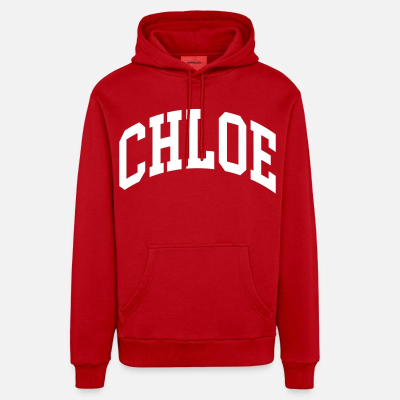 Chloé - Sweat à capuche bio décontracté fabriqué en UE - rouge