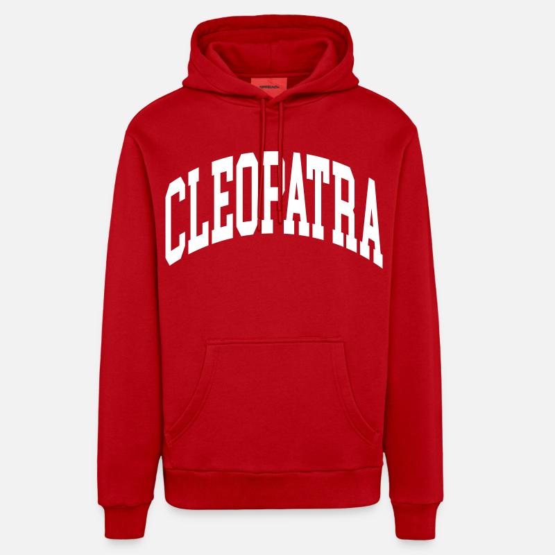 Cléopâtre - Sweat à capuche bio décontracté fabriqué en UE - rouge