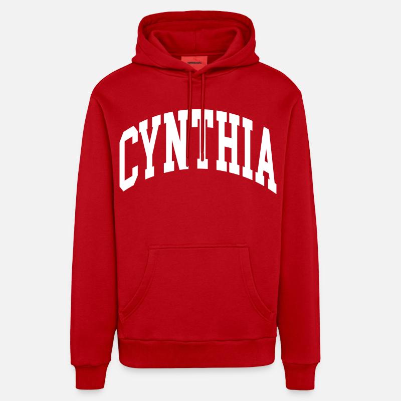 Cynthia - Sweat à capuche bio décontracté fabriqué en UE - rouge