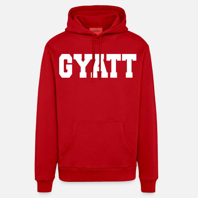 Gyatt - Sweat à capuche bio décontracté fabriqué en UE - rouge