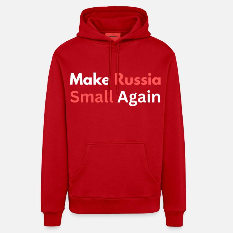 Make Russia Small Again - Sweat à capuche bio décontracté fabriqué en UE - rouge