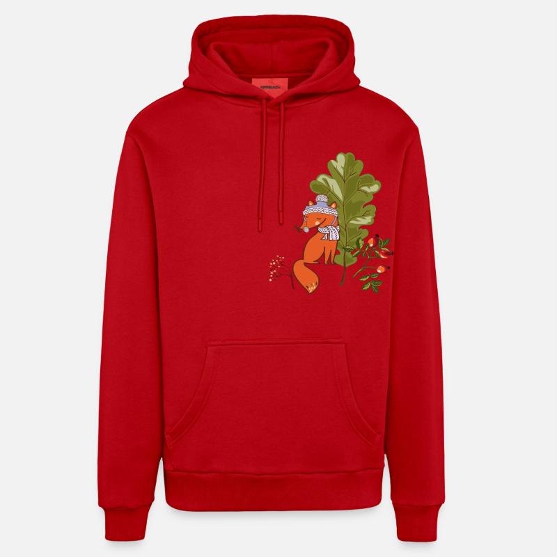 Fox in autumn Organic Relaxed Hoodie Made in EU