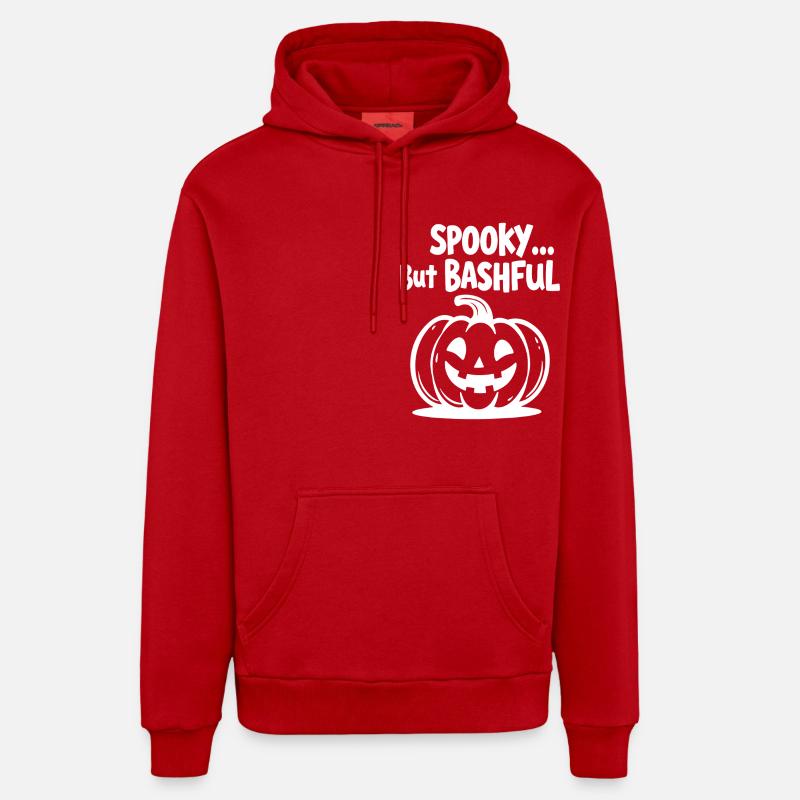 Effrayant mais timide - Sweat à capuche bio décontracté fabriqué en UE - rouge