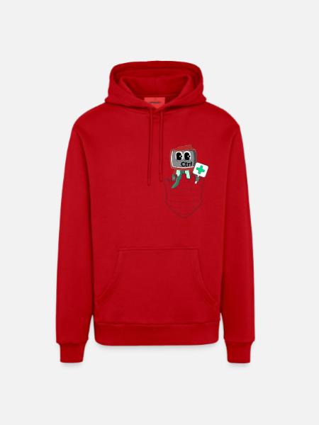 YOU HAVE CONTROL - Organic Relaxed Hoodie Made in EU - red