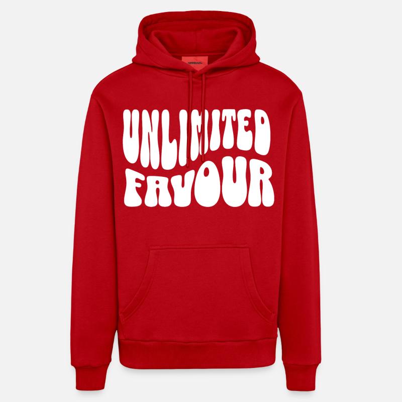 Faveur illimitée. - Sweat à capuche bio décontracté fabriqué en UE - rouge