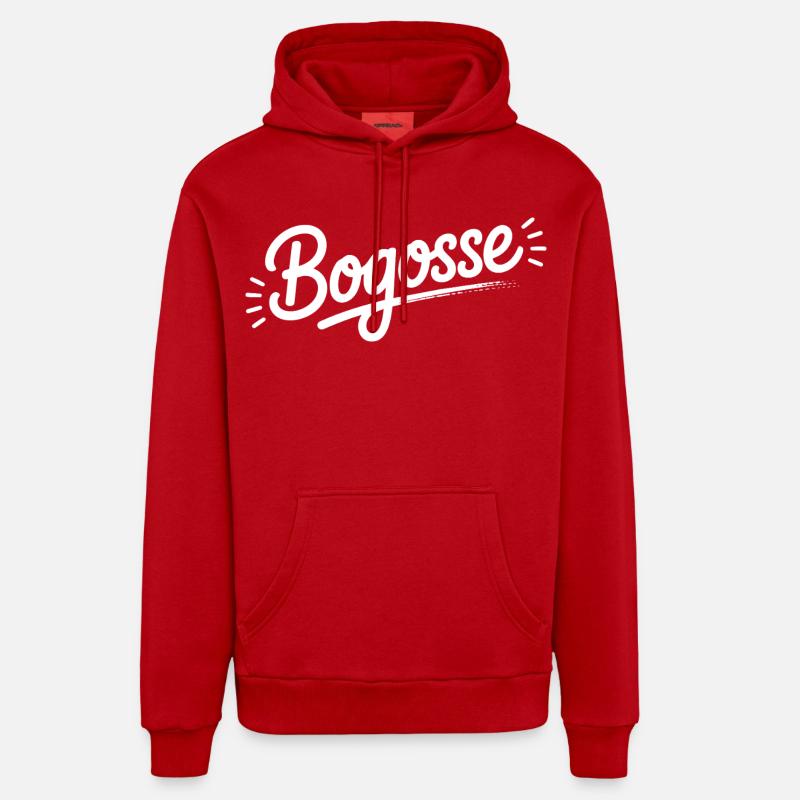 Bogosse - Sweat à capuche bio décontracté fabriqué en UE - rouge