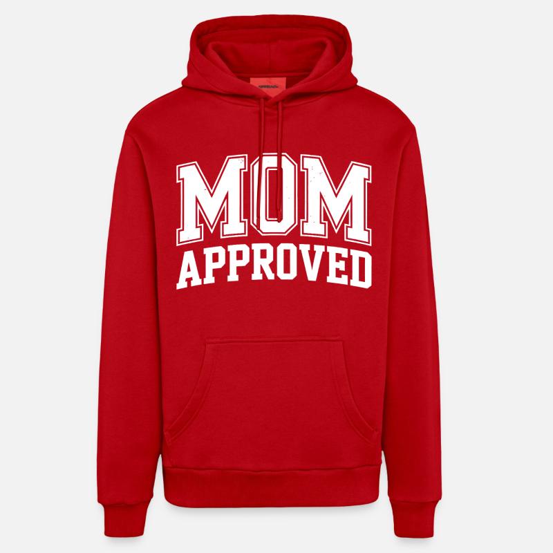 Mama a approuvé un test - Sweat à capuche bio décontracté fabriqué en UE - rouge
