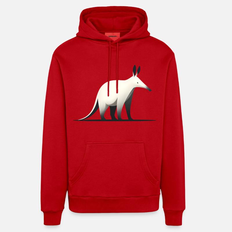 Oryctérope - Sweat à capuche bio décontracté fabriqué en UE - rouge