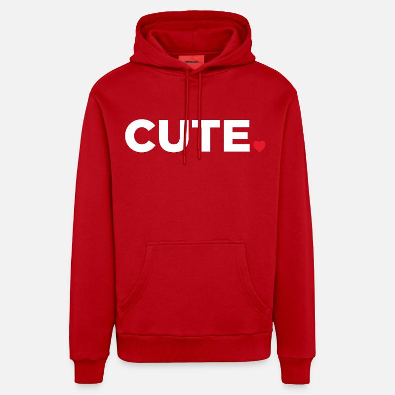 Mignon - Sweat à capuche bio décontracté fabriqué en UE - rouge