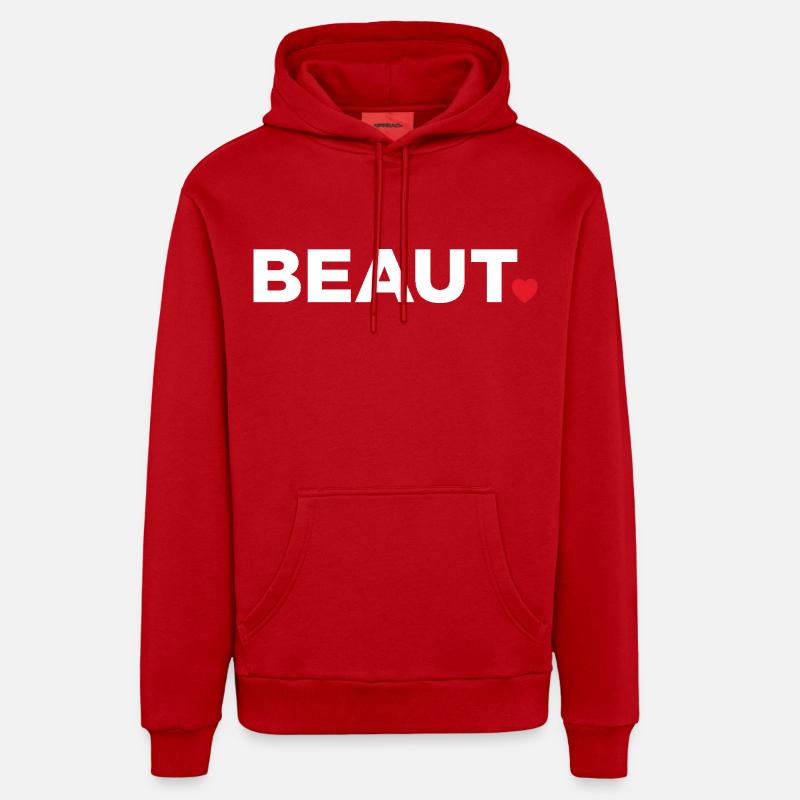 Beauté - Sweat à capuche bio décontracté fabriqué en UE - rouge
